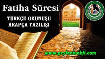 Fatiha Suresi Okunuşu Arapçası