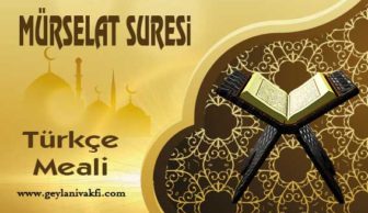 Mürselat Suresi Meali