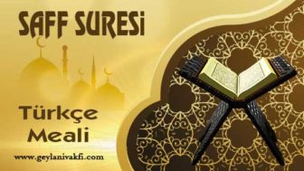 Saff Suresi Meali