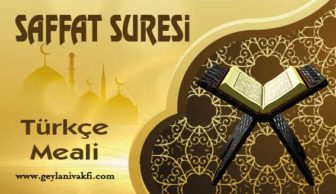 Saffat Suresi Meali