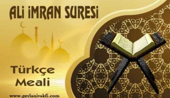 Al-i İmran Suresi Türkçe Meali