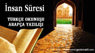 İnsan Süresi Okunuşu Arapçası