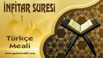 İnfitar Suresi Meali